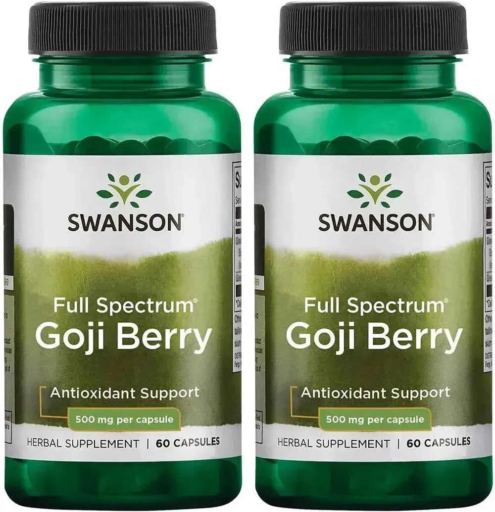 SWANSON - Swanson Goji Berry "Wolfberry" 500Mg. 60 Capsulas 2 Pack - The Red Vitamin MX - Suplementos Alimenticios - {{ shop.shopifyCountryName }}