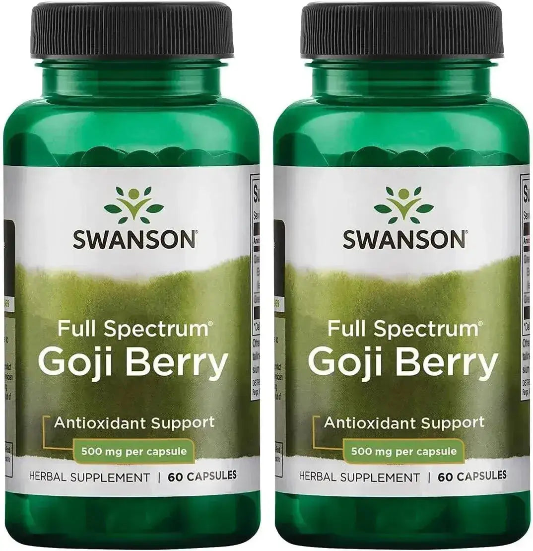 SWANSON - Swanson Goji Berry "Wolfberry" 500Mg. 60 Capsulas 2 Pack - The Red Vitamin MX - Suplementos Alimenticios - {{ shop.shopifyCountryName }}