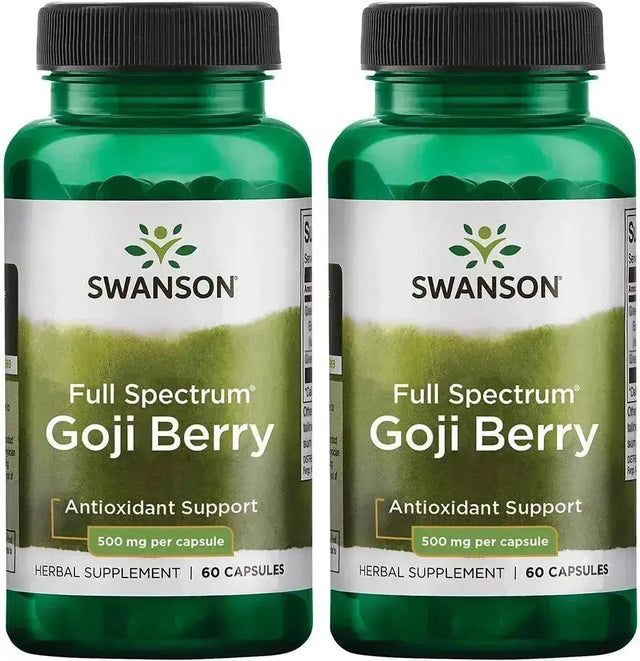 SWANSON - Swanson Goji Berry "Wolfberry" 500Mg. 60 Capsulas 2 Pack - The Red Vitamin MX - Suplementos Alimenticios - {{ shop.shopifyCountryName }}
