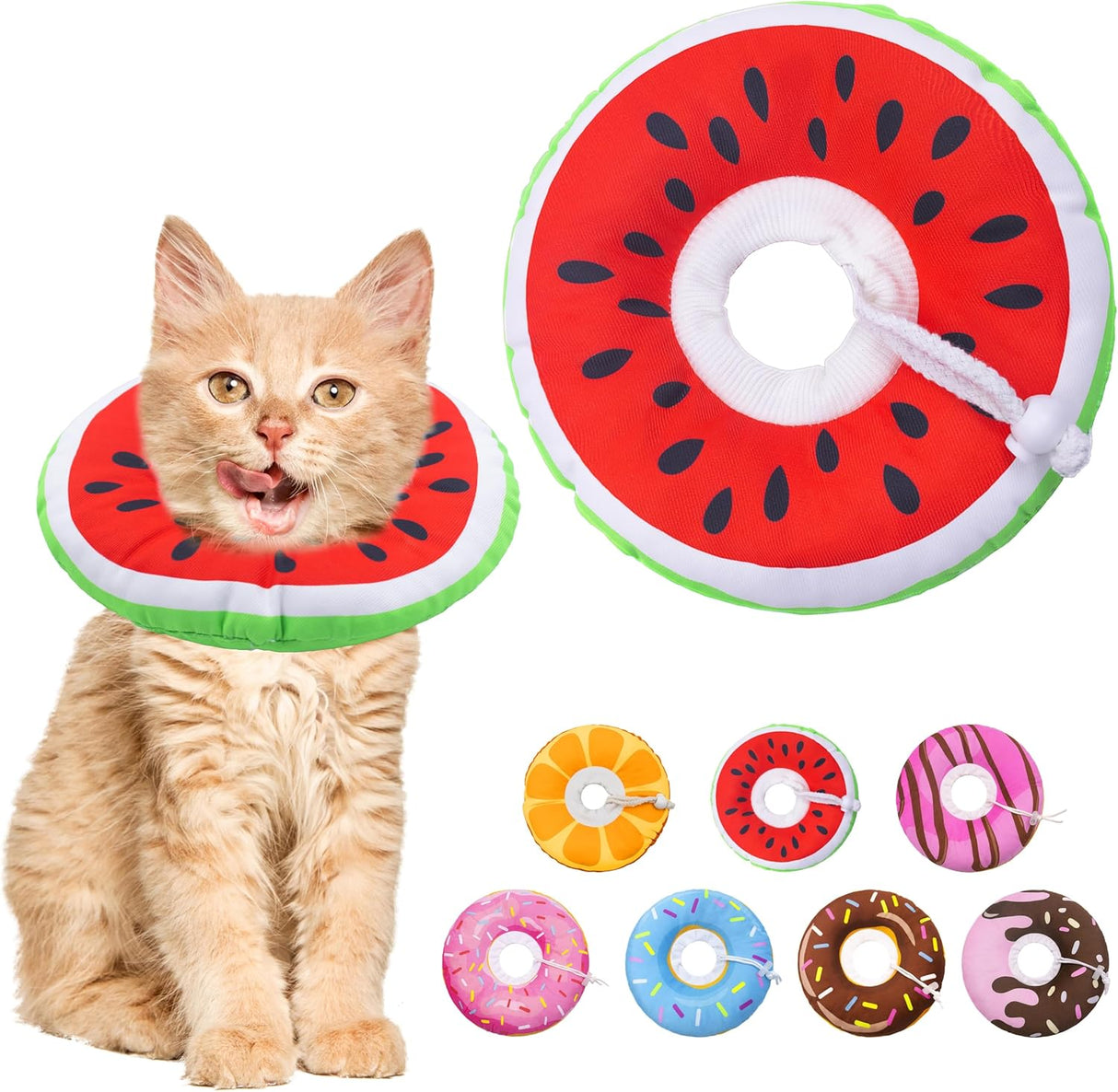 Seyezo Cat Cone Collar Soft Watermelon Small