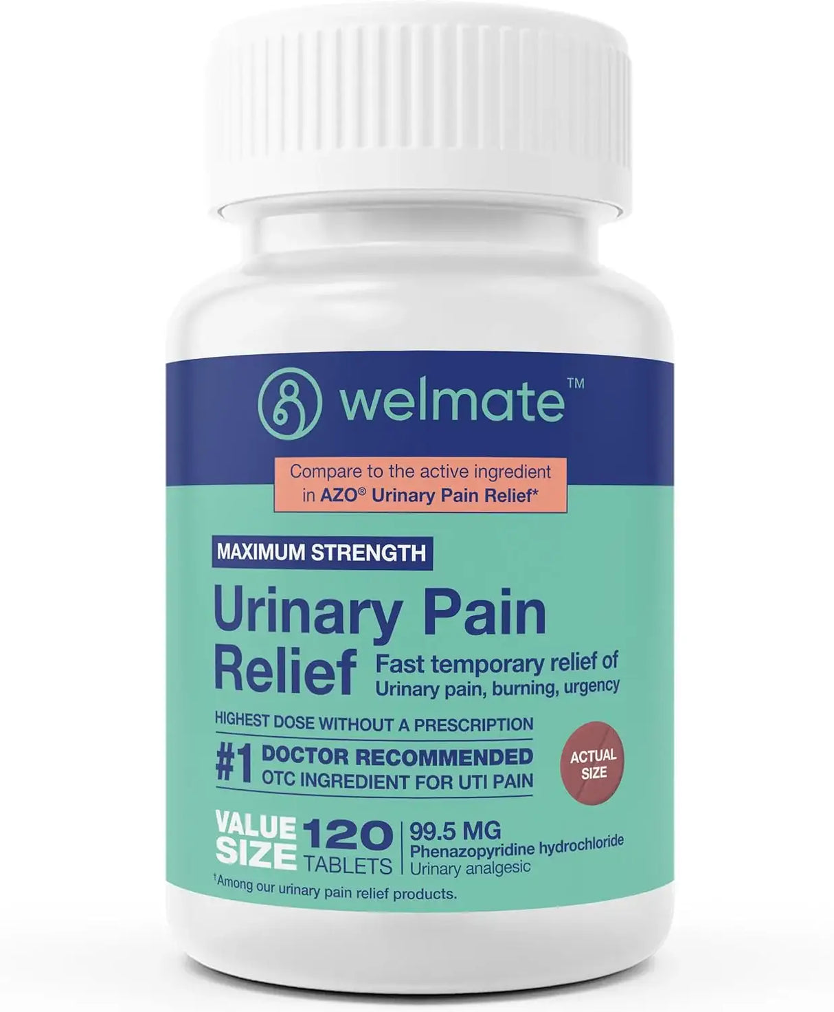 WELMATE - WELMATE Urinary Pain Relief 120 Capsulas - The Red Vitamin MX - Suplementos Alimenticios - {{ shop.shopifyCountryName }}
