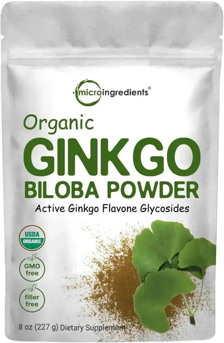 MICRO INGREDIENTS - Micro Ingredients Raw Organic Ginkgo Biloba Powder 227Gr. - The Red Vitamin MX - Suplementos Alimenticios - {{ shop.shopifyCountryName }}