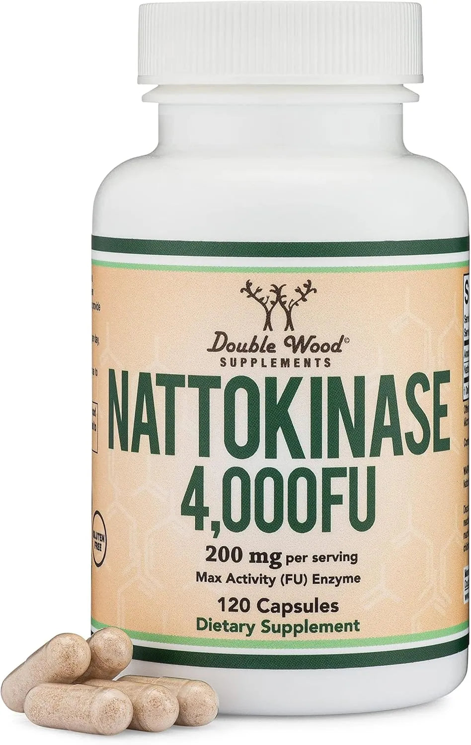 DOUBLE WOOD SUPPLEMENTS - Double Wood Supplements Nattokinase 4,000 FU 120 Capsulas - The Red Vitamin MX - Suplementos Alimenticios - {{ shop.shopifyCountryName }}