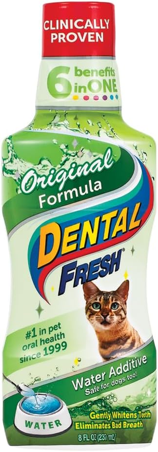 Dental Fresh Water Additive for Cats Original Formula 8 Fl.Oz.