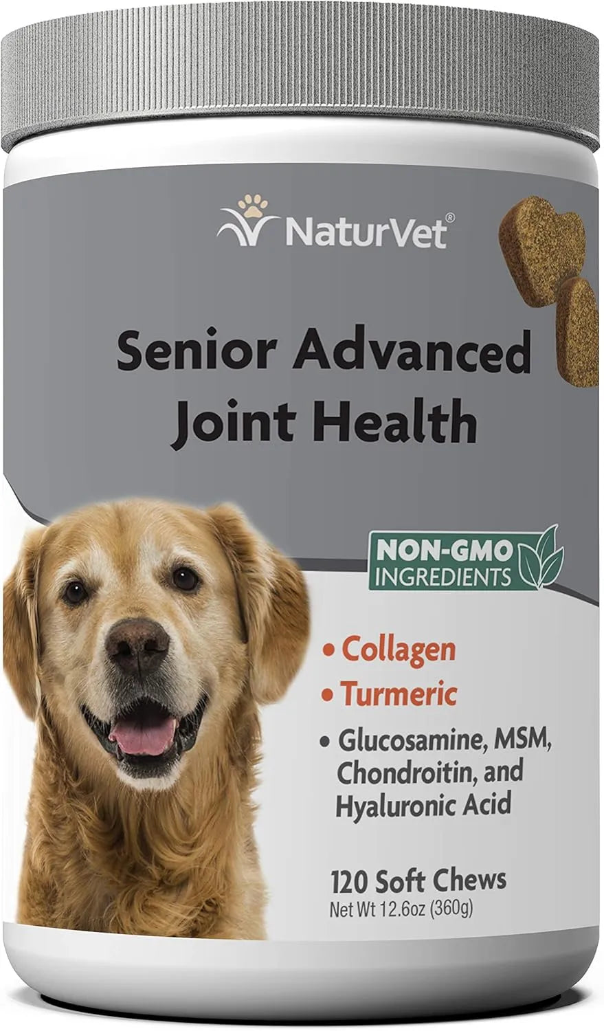 NATURVET - NaturVet Senior Advanced Joint Health Dog 120 Masticables - The Red Vitamin MX - Cuidado De Cadera Y Articulaciones Para Perros - {{ shop.shopifyCountryName }}