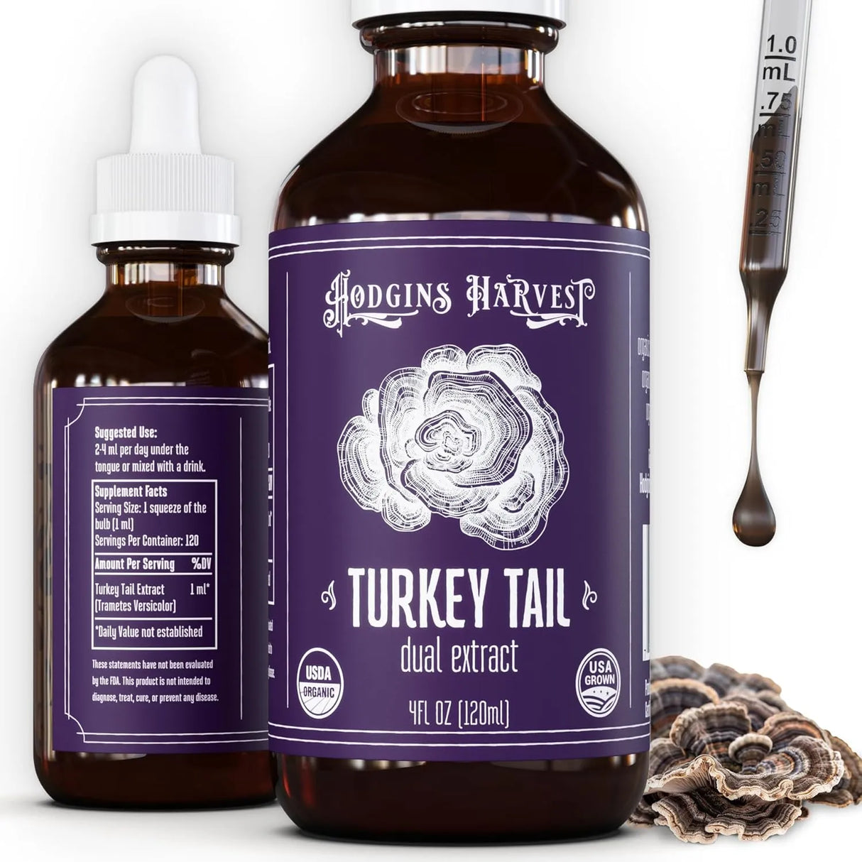 HODGINS HARVEST - Hodgins Harvest Organic Turkey Tail Tincture 4 Fl.Oz. - The Red Vitamin MX - Suplementos Alimenticios - {{ shop.shopifyCountryName }}
