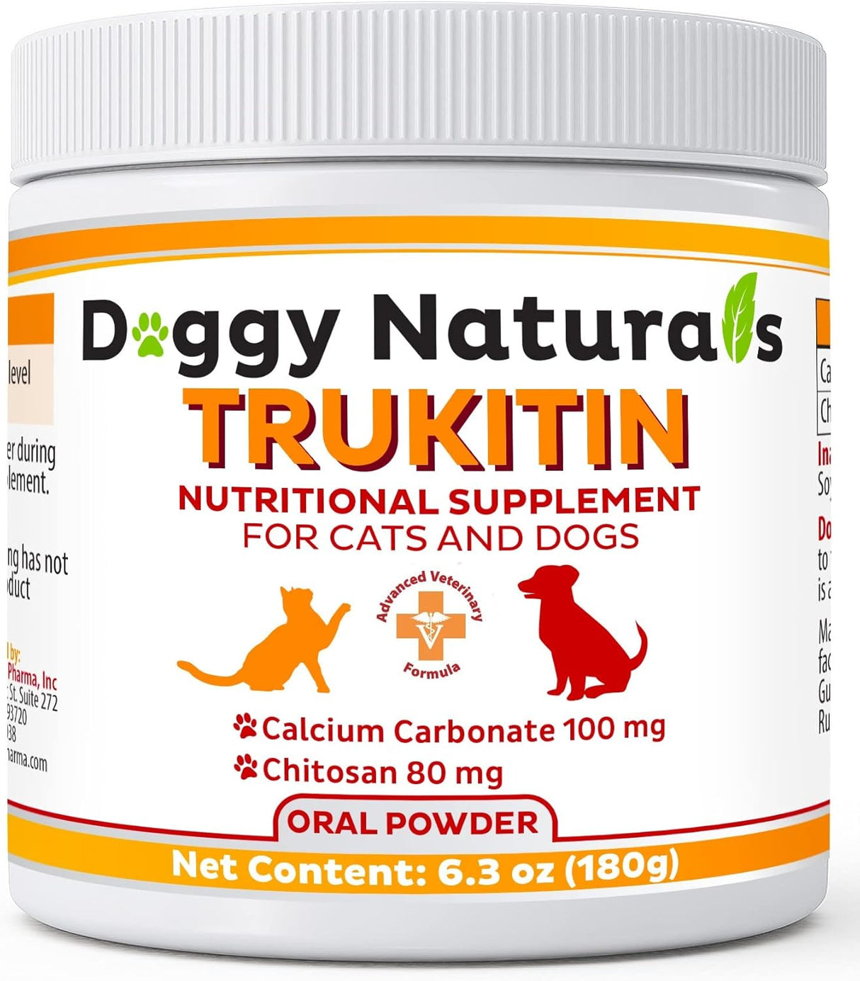 Doggy Naturals Trukitin Chitosin Based Phosphate Binder for Cats & Dogs 180Gr.