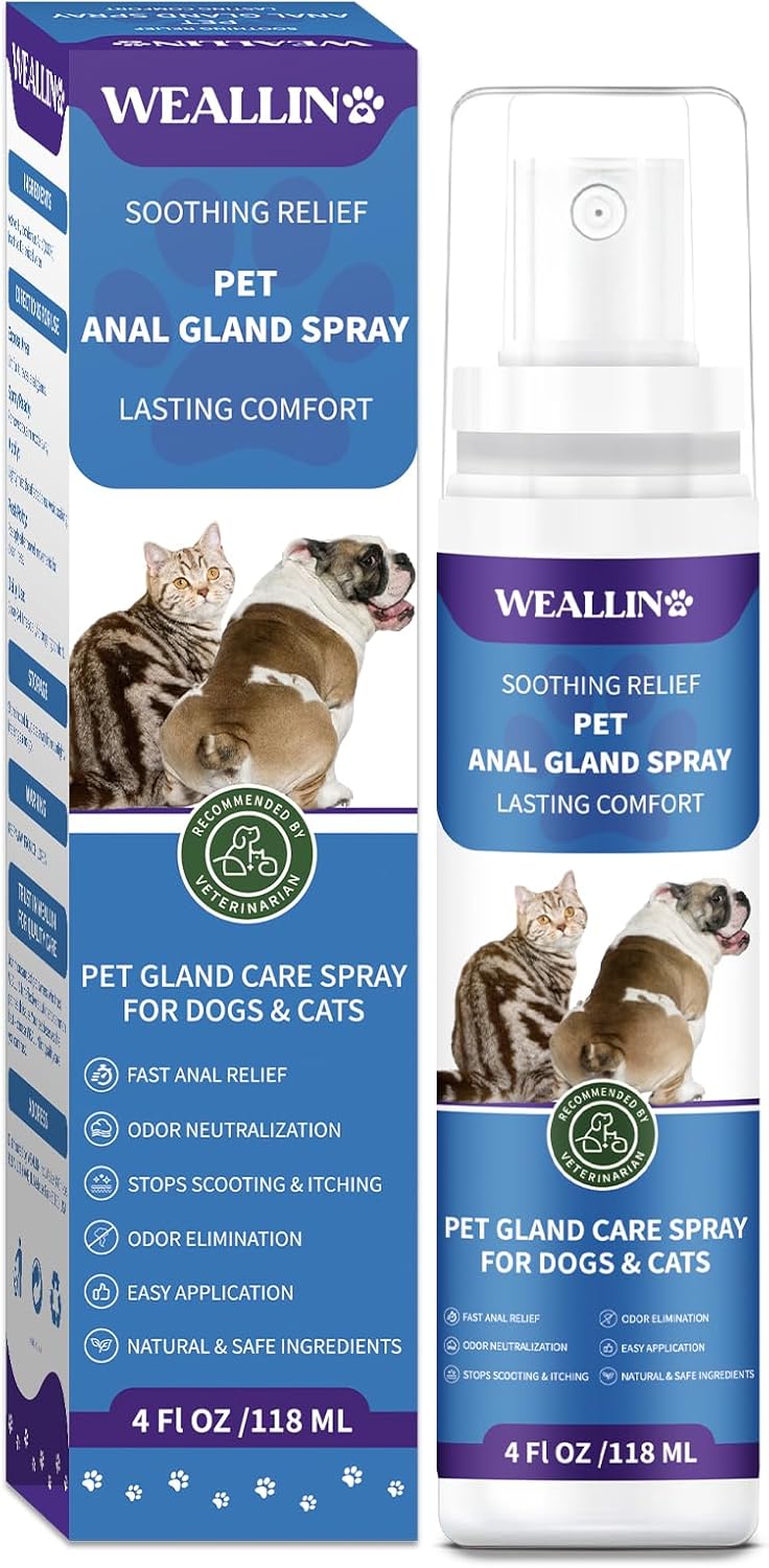 WEALLIN Anal Gland Spray for Dogs 4.06 Fl.Oz.