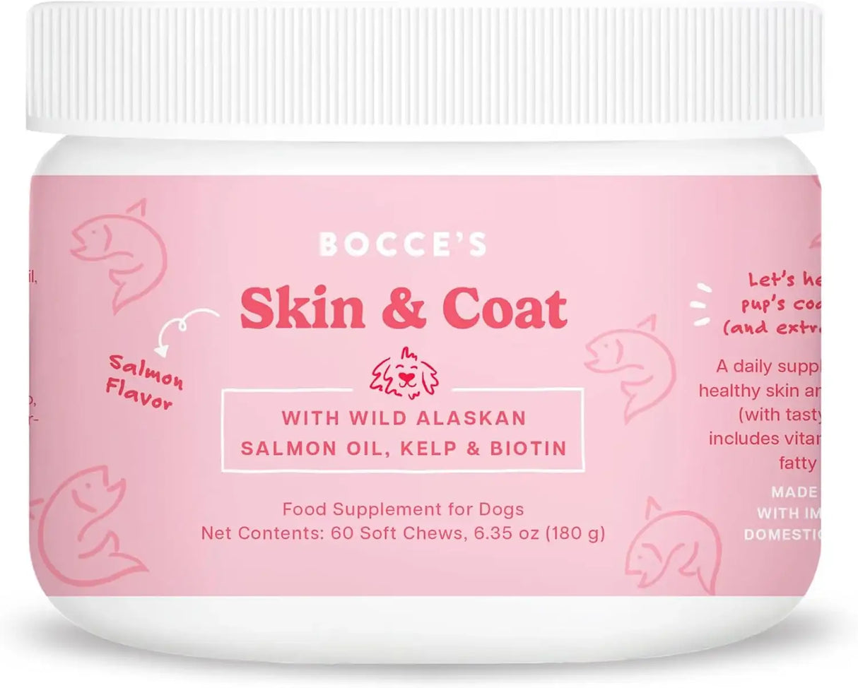 BOCCE'S BAKERY - Bocce's Bakery Skin & Coat Supplement for Dogs 60 Masticables - The Red Vitamin MX - Remedios Para La Picazón De Perros - {{ shop.shopifyCountryName }}