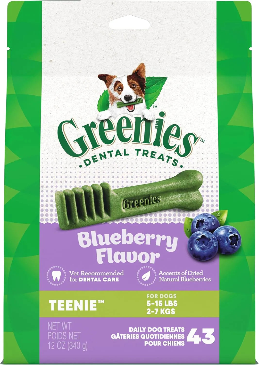 GREENIES - Greenies Teenie Natural Dental Care Dog Treats Blueberry Flavor 43 Piezas - The Red Vitamin MX - Cuidado Dental Para Perros - {{ shop.shopifyCountryName }}