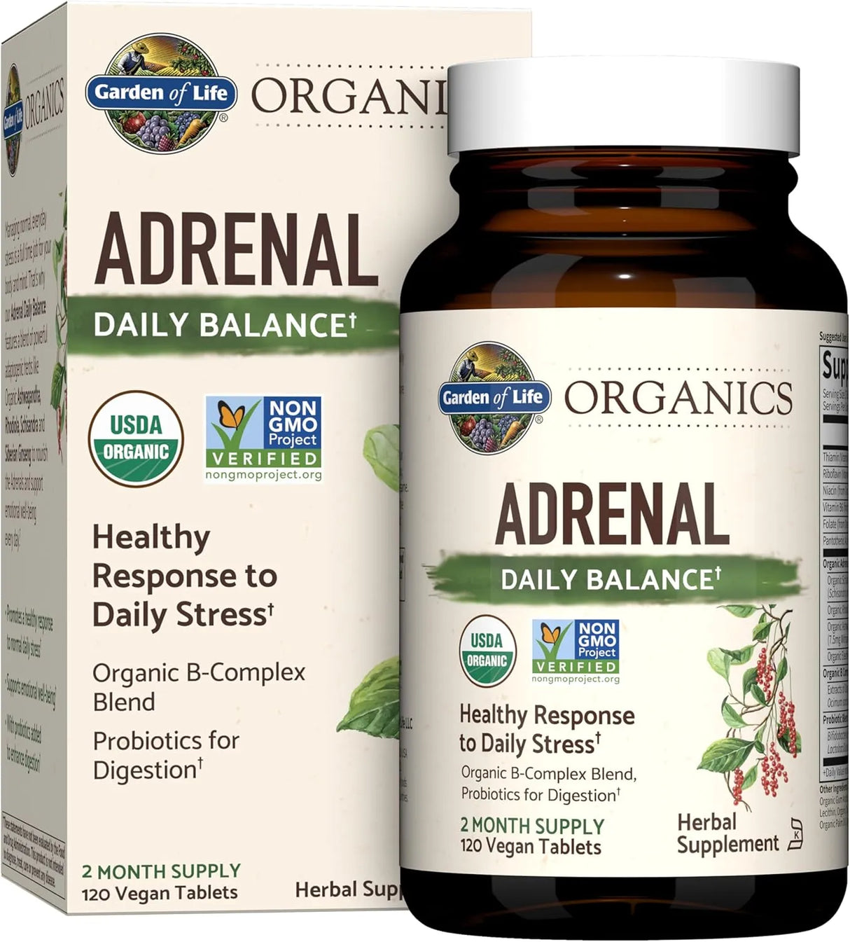 GARDEN OF LIFE - Garden of Life Organics Adrenal Daily Balance 120 Tabletas - The Red Vitamin MX - Suplementos Alimenticios - {{ shop.shopifyCountryName }}