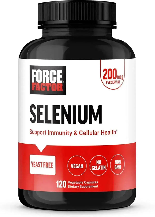 FORCE FACTOR - Force Factor Selenium 200mcg 120 Capsulas - The Red Vitamin MX - Suplementos Alimenticios - {{ shop.shopifyCountryName }}
