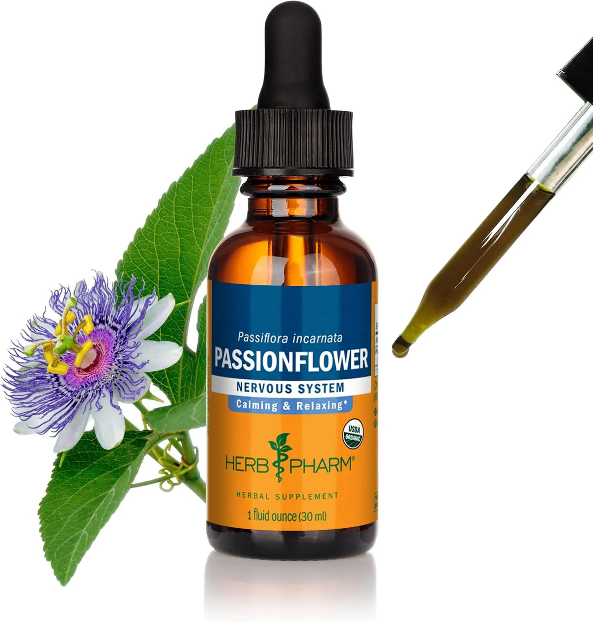 HERB PHARM - Herb Pharm Certified Organic Passionflower Extract 30Ml. - The Red Vitamin MX - Suplementos Alimenticios - {{ shop.shopifyCountryName }}