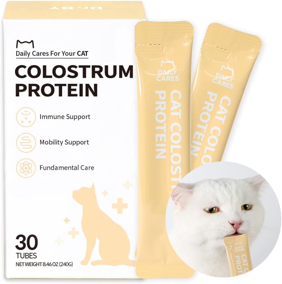 Dr.by Cat Colostrum Protein Cat Supplement Immune Support 30 Paquetes