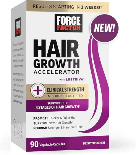 FORCE FACTOR - FORCE FACTOR Hair Growth Accelerator 90 Capsulas - The Red Vitamin MX - Suplementos Alimenticios - {{ shop.shopifyCountryName }}