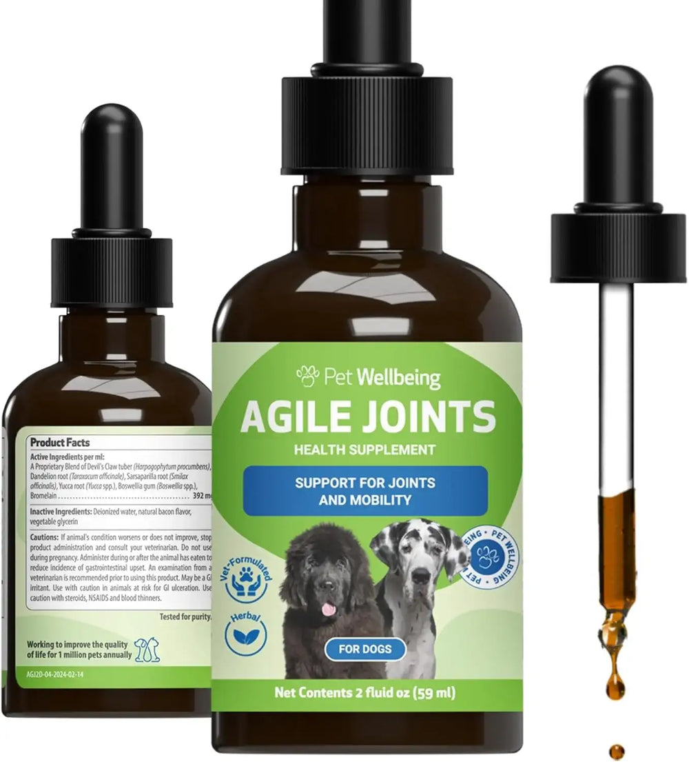 PET WELLBEING - Pet Wellbeing Agile Joints for Dogs 2 Fl.Oz. - The Red Vitamin MX - Cuidado De Cadera Y Articulaciones Para Perros - {{ shop.shopifyCountryName }}