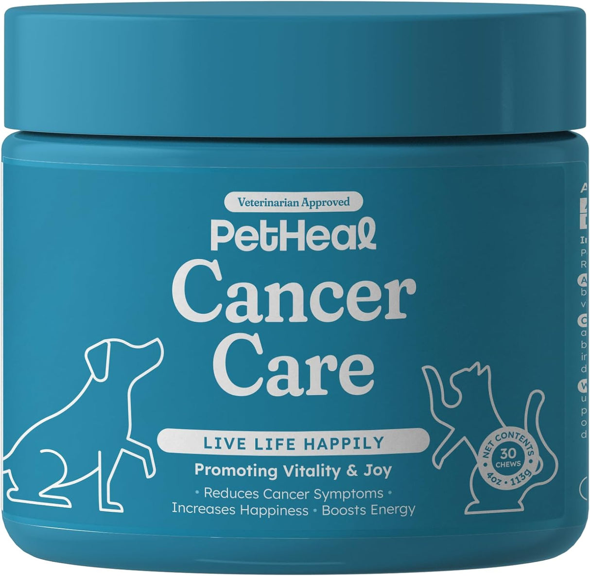 PetHeal Cancer Care Chews for Dogs Pork Flavor 30 Masticables