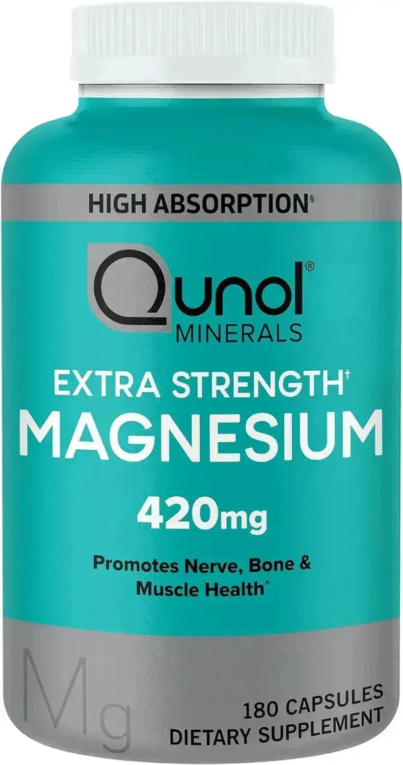 QUNOL - Qunol Magnesium 420Mg. 180 Capsulas - The Red Vitamin MX - Suplementos Alimenticios - {{ shop.shopifyCountryName }}
