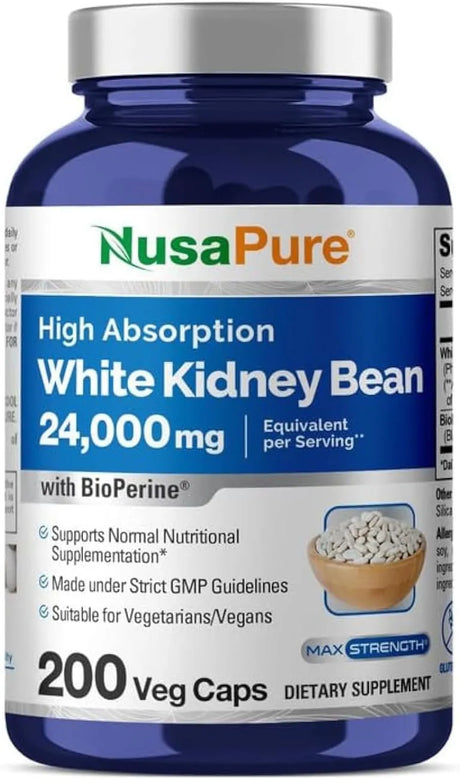NUSAPURE - NusaPure White Kidney Beans 24,000Mg. 200 Capsulas - The Red Vitamin MX - Suplementos Alimenticios - {{ shop.shopifyCountryName }}