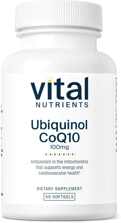 VITAL NUTRIENTS - Vital Nutrients Ubiquinol CoQ10 100Mg. 60 Capsulas Blandas - The Red Vitamin MX - Suplementos Alimenticios - {{ shop.shopifyCountryName }}