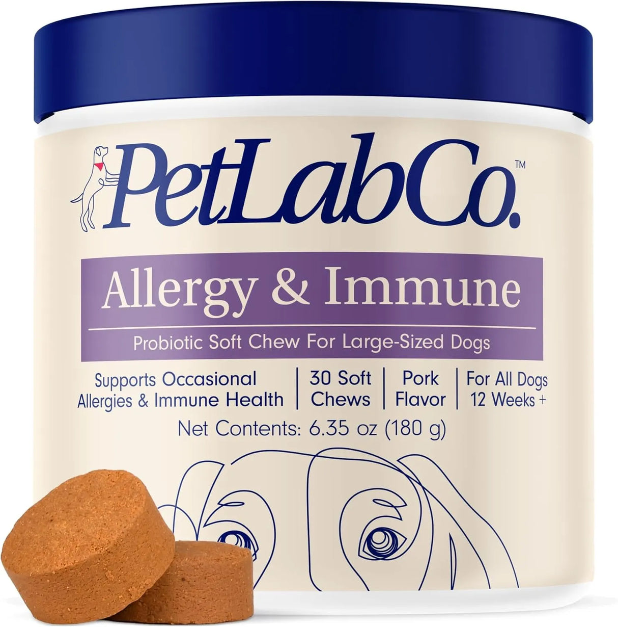 PETLAB CO. - PetLab Co. Allergy & Immune Daily Probiotics Large Size Dogs 30 Masticables - The Red Vitamin MX - Probióticos Para Perros - {{ shop.shopifyCountryName }}