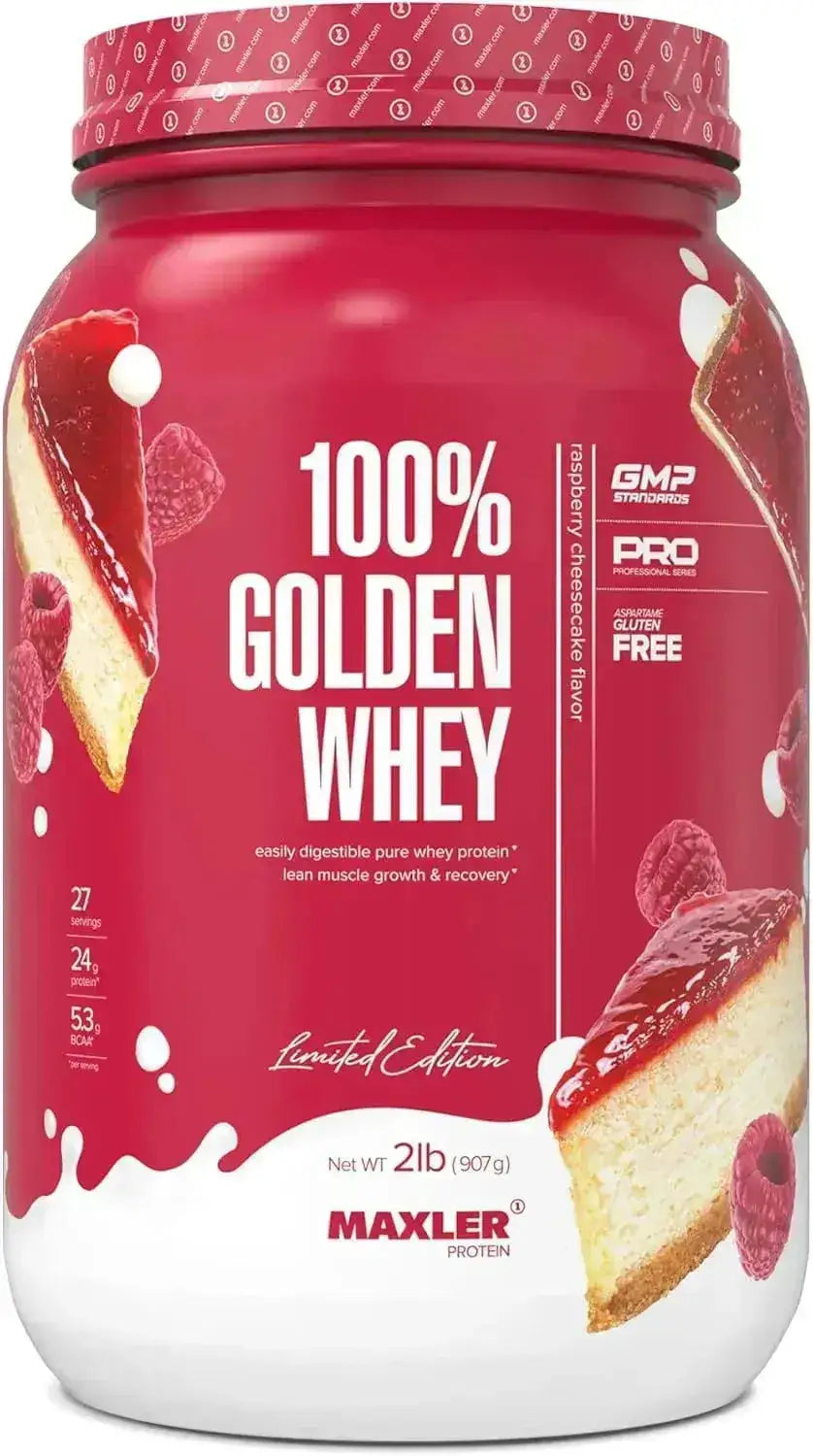 MAXLER - Maxler 100% Golden Whey Protein Raspberry Cheesecake 907Gr. - The Red Vitamin MX - Suplementos Alimenticios - {{ shop.shopifyCountryName }}