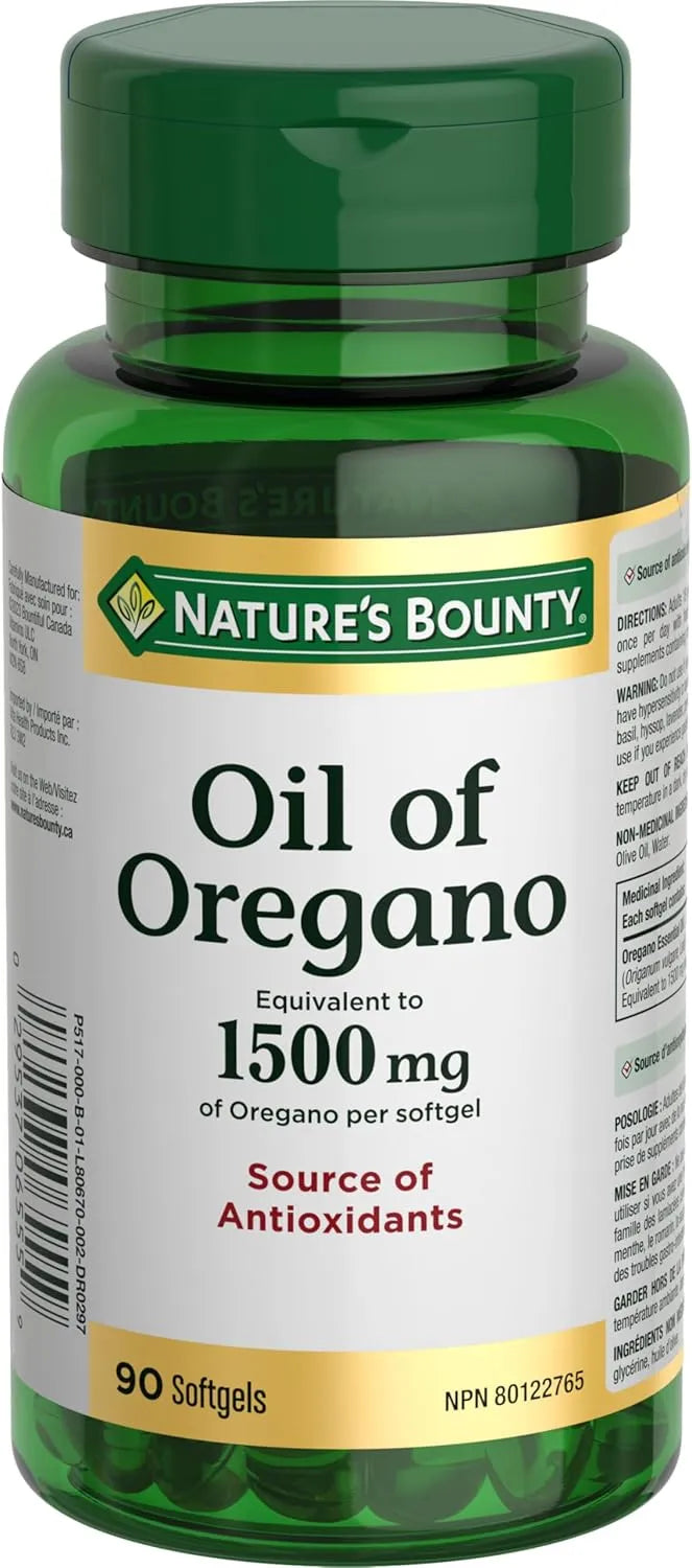 NATURE'S BOUNTY - Nature's Bounty Oil of Oregano 1500Mg. 90 Capsulas Blandas - The Red Vitamin MX - Suplementos Alimenticios - {{ shop.shopifyCountryName }}