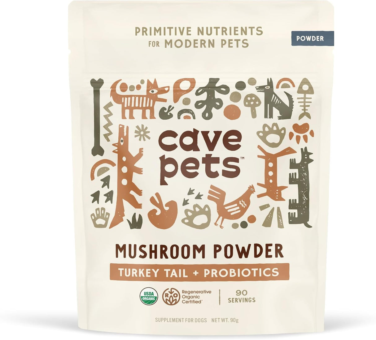CAVE PETS - Cave Pets Super Blend Powder Turkey Tail & Probiotics 90 Servicios 90Gr. - The Red Vitamin MX - Suplementos Herbales Para Perros - {{ shop.shopifyCountryName }}