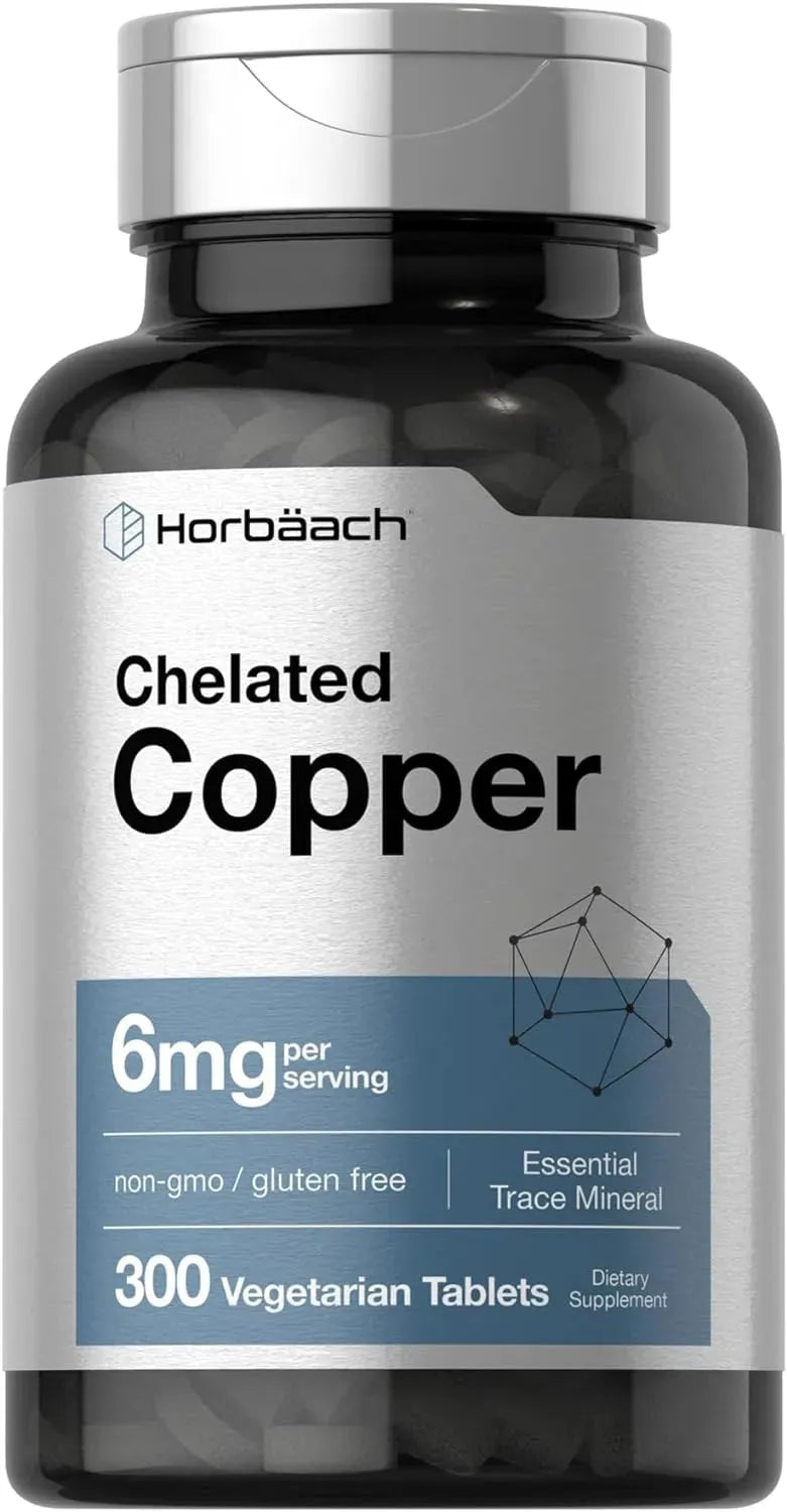 HORBAACH - Horbaach Chelated Copper 6Mg. 300 Tabletas - The Red Vitamin MX - Suplementos Alimenticios - {{ shop.shopifyCountryName }}