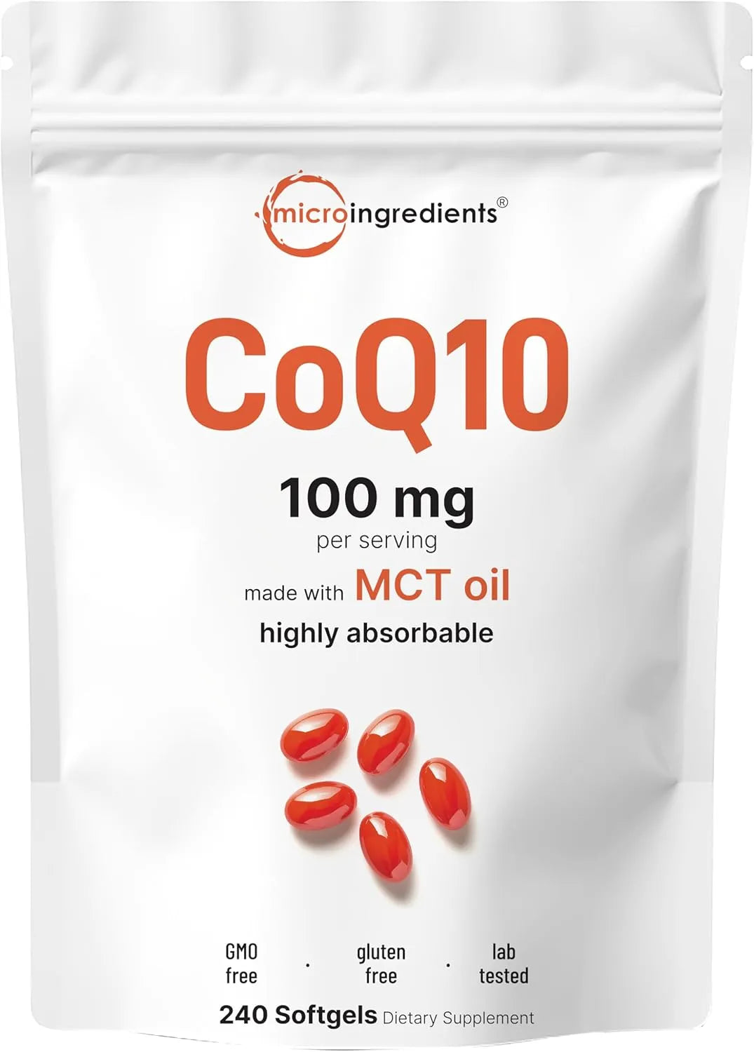 MICRO INGREDIENTS - Micro Ingredients CoQ10 100Mg. 240 Capsulas Blandas - The Red Vitamin MX - Suplementos Alimenticios - {{ shop.shopifyCountryName }}