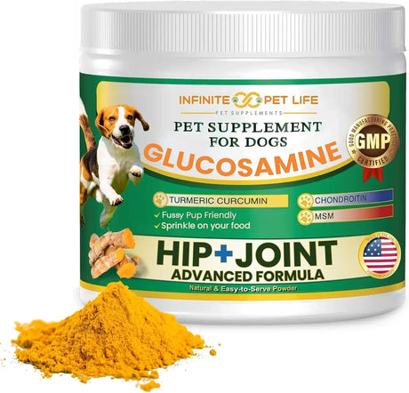 INFINITE PET - Infinite Pet Advanced Hip and Joint Supplement Powder for Dogs 90 Servicios - The Red Vitamin MX - Cuidado De Cadera Y Articulaciones Para Perros - {{ shop.shopifyCountryName }}