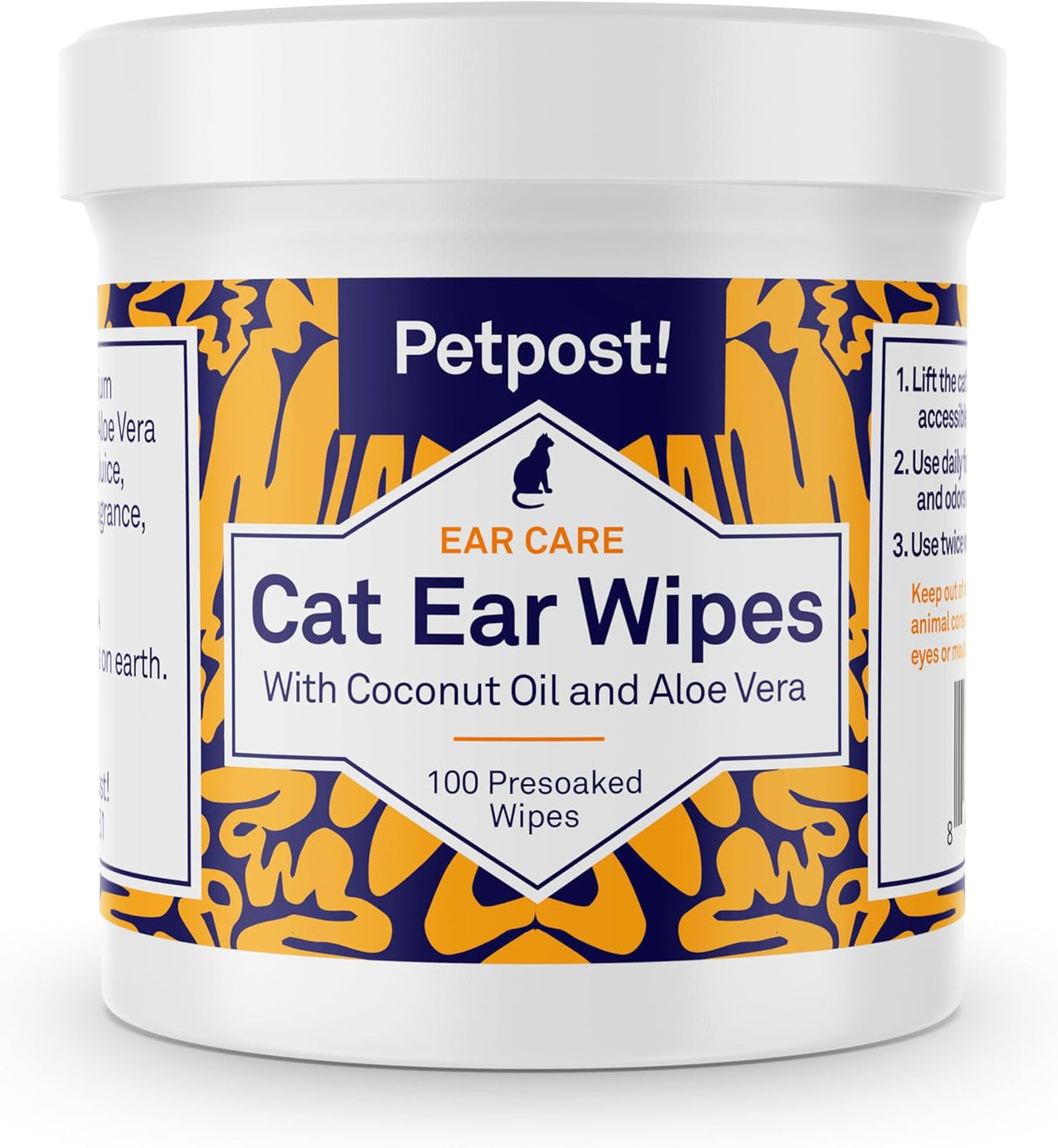 Petpost Cat Ear Cleaner Wipes 100 Toallitas