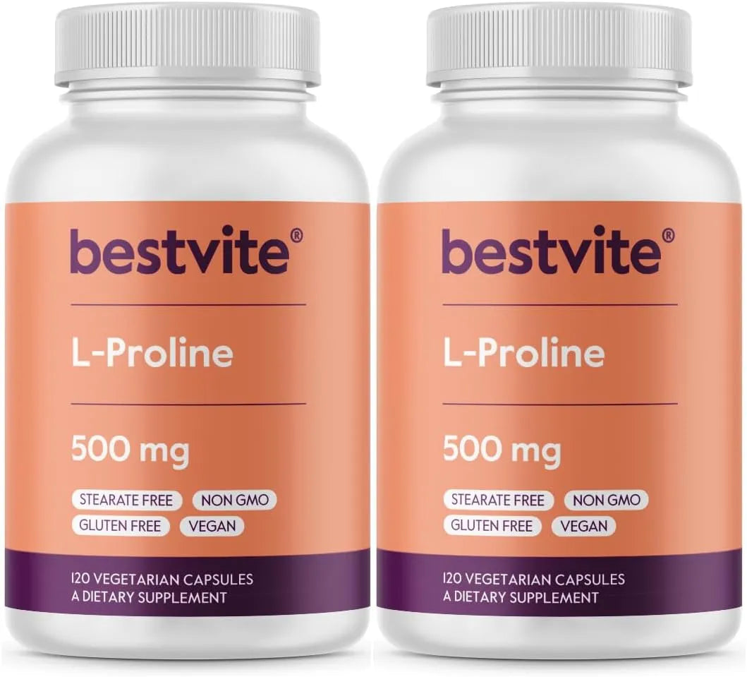 BESTVITE - BESTVITE L-Proline 500Mg. 120 Capsulas 2 Pack - The Red Vitamin MX - Suplementos Alimenticios - {{ shop.shopifyCountryName }}