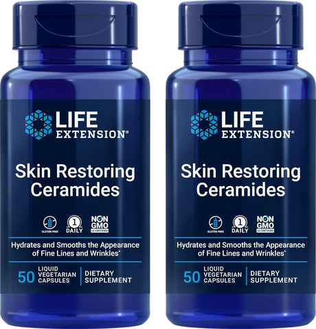 LIFE EXTENSION - Life Extension Skin Restoring Ceramides 50 Capsulas 2 Pack - The Red Vitamin MX - Suplementos Alimenticios - {{ shop.shopifyCountryName }}