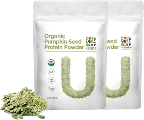 UNLEASH'D ORGANIC - UNLEASH'D ORGANIC Organic Pumpkin Seed Protein Powder 1 Lb. 2 Pack - The Red Vitamin MX - Suplementos Alimenticios - {{ shop.shopifyCountryName }}