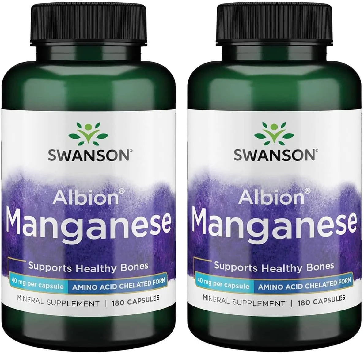 SWANSON - Swanson Albion Chelated Manganese 40Mg. 180 Capsulas 2 Pack - The Red Vitamin MX - Suplementos Alimenticios - {{ shop.shopifyCountryName }}