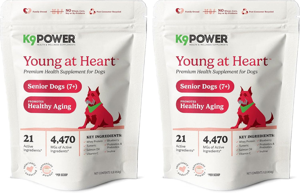 K9 Power Young at Heart Senior Dog Multivitamin 454Gr. 2 Pack