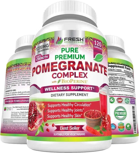 FRESH HEALTHCARE - FRESH HEALTHCARE Premium Pomegranate 1200Mg. 120 Capsulas - The Red Vitamin MX - Suplementos Alimenticios - {{ shop.shopifyCountryName }}
