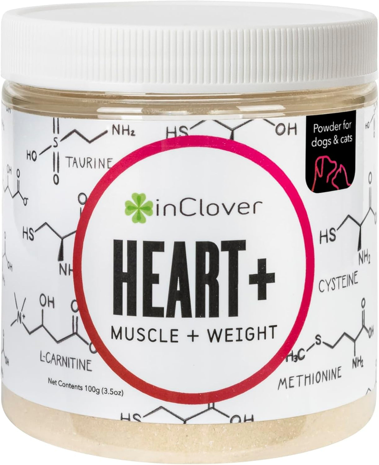 InClover Heart+ Dog and Cat Cardiac Health Supplement 100Gr.