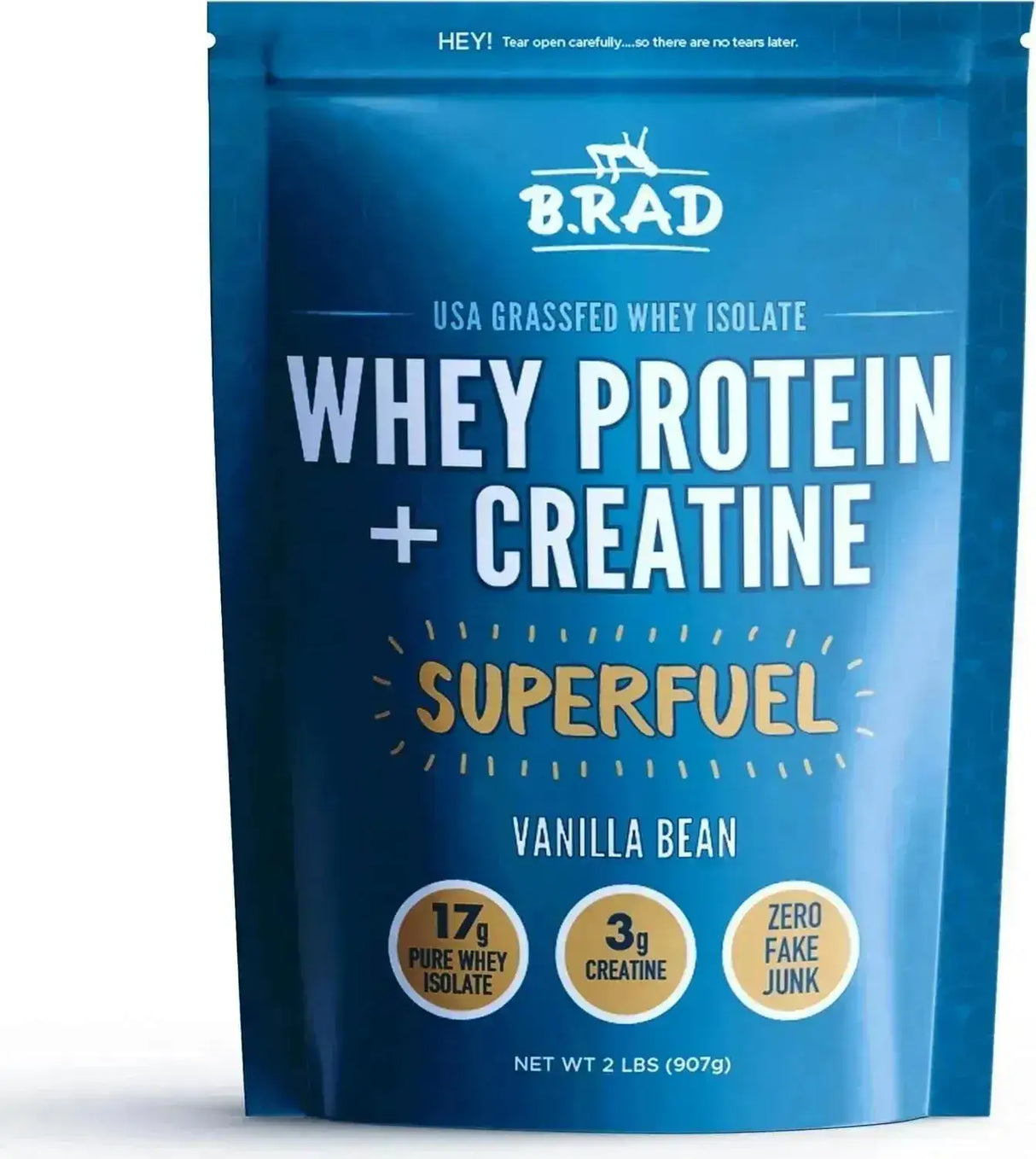 B.RAD - B.rad Grass Fed Whey Protein Isolate Powder with Creatine Vanilla Bean 907Gr. - The Red Vitamin MX - Suplementos Alimenticios - {{ shop.shopifyCountryName }}