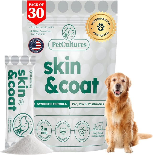 PETCULTURES - PetCultures Skin and Coat Synbiotic Formula 30 Paquetes - The Red Vitamin MX - Remedios Para La Picazón De Perros - {{ shop.shopifyCountryName }}