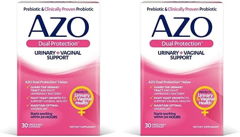 AZO - AZO Dual Protection Urinary + Vaginal Support 30 Capsulas 2 Pack - The Red Vitamin MX - Suplementos Alimenticios - {{ shop.shopifyCountryName }}