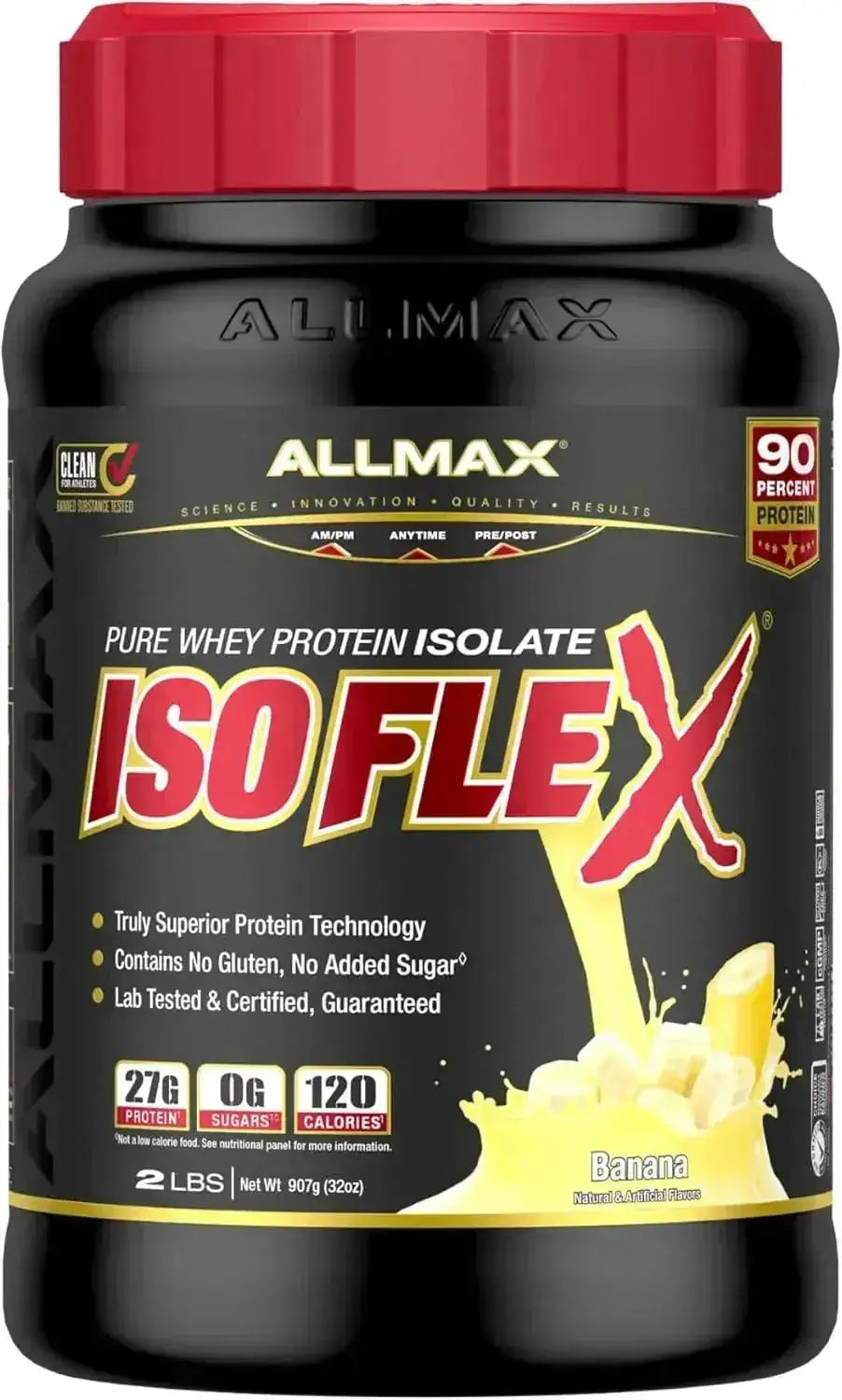 ALLMAX NUTRITION - ALLMAX Nutrition ISOFLEX Whey Protein Powder Banana 907Gr. - The Red Vitamin MX - Suplementos Alimenticios - {{ shop.shopifyCountryName }}
