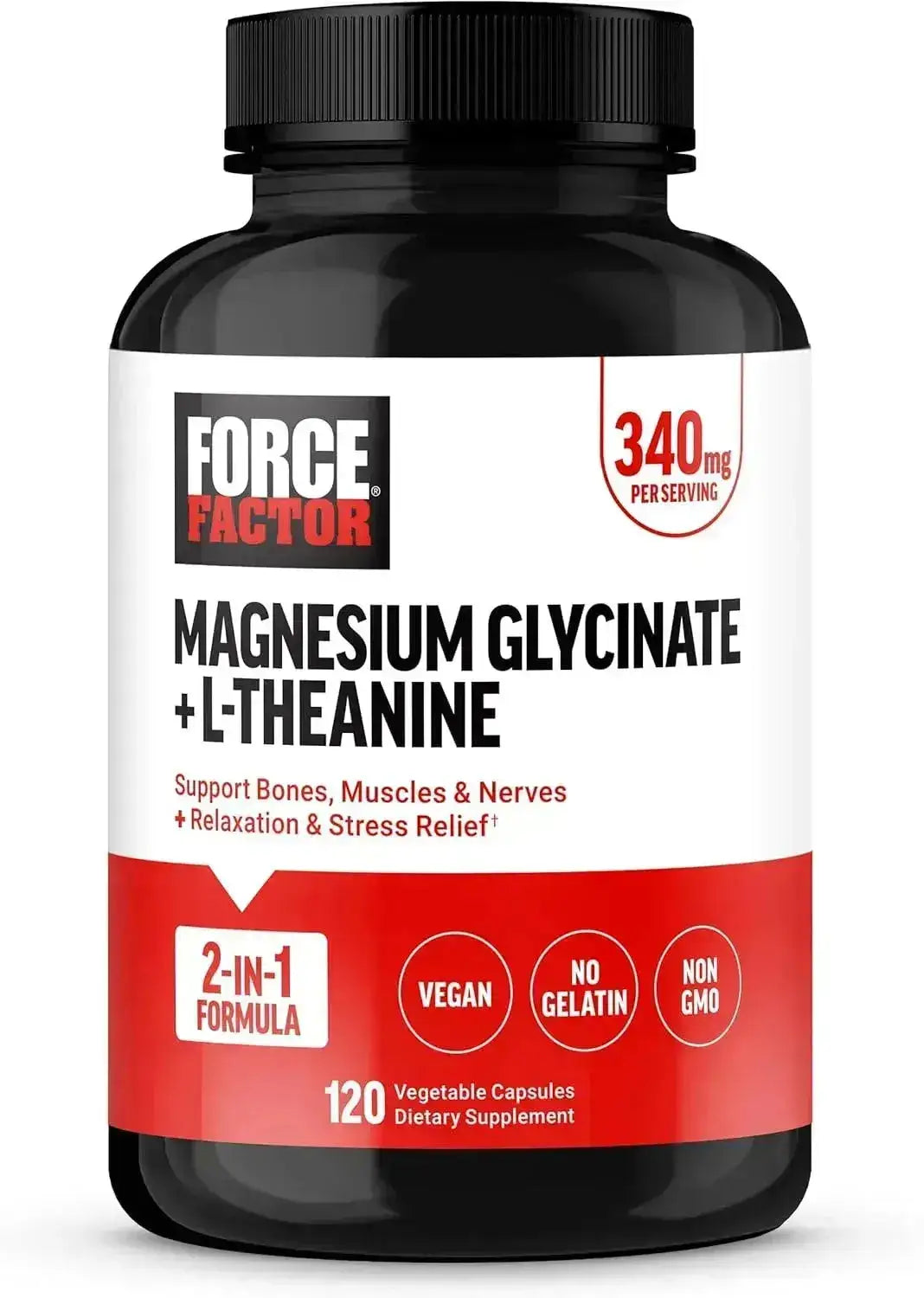 FORCE FACTOR - Force Factor Magnesium + L-Theanine 120 Capsulas - The Red Vitamin MX - Suplementos Alimenticios - {{ shop.shopifyCountryName }}