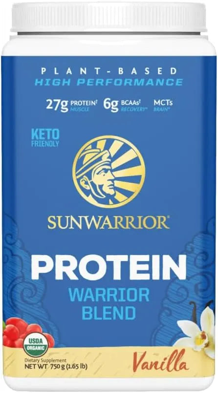 SUNWARRIOR - Sunwarrior Warrior Blend Organic Vegan Plant Protein Powder Vanilla 750Gr. - The Red Vitamin MX - Suplementos Alimenticios - {{ shop.shopifyCountryName }}