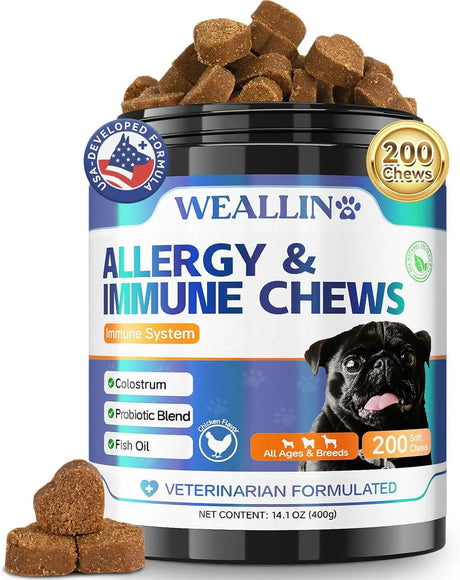 WEALLIN - WEALLIN Allergy Relief Chews 200 Masticables - The Red Vitamin MX - Remedios Para La Picazón De Perros - {{ shop.shopifyCountryName }}