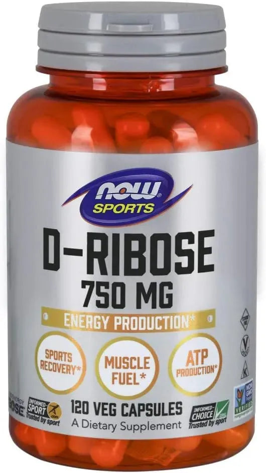 NOW SPORTS - NOW Sports Nutrition D-Ribose 750Mg. 120 Capsulas - The Red Vitamin MX - Suplementos Alimenticios - {{ shop.shopifyCountryName }}
