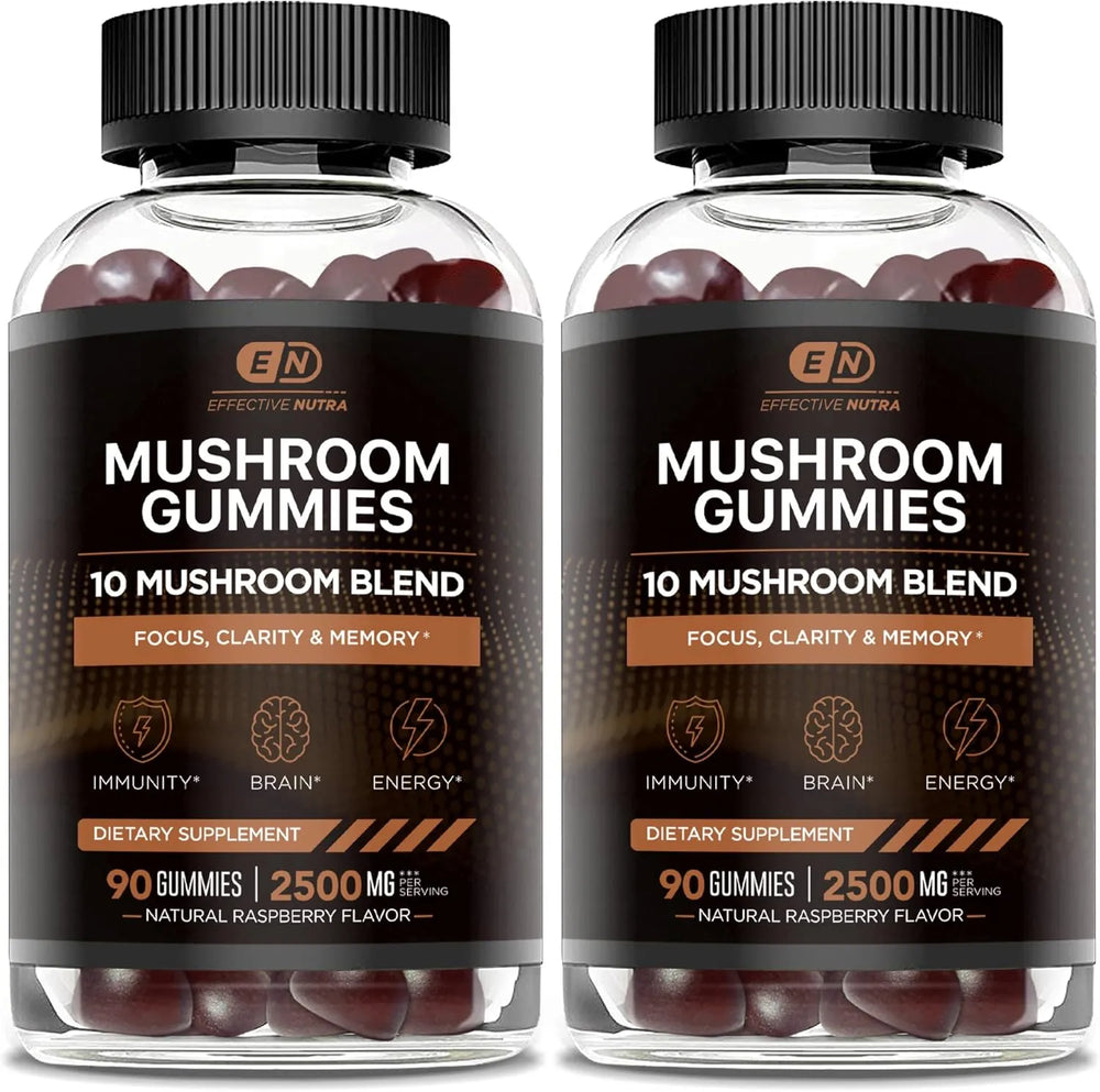 EFFECTIVE NUTRA - EFFECTIVE NUTRA Mushroom Gummies 2500Mg. 10 Blend 90 Gomitas 2 Pack - The Red Vitamin MX - Suplementos Alimenticios - {{ shop.shopifyCountryName }}
