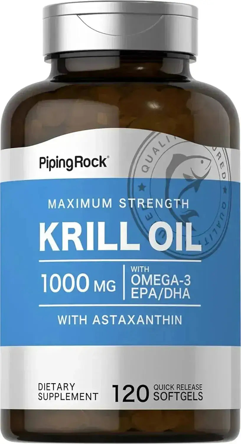PIPING ROCK - Piping Rock Krill Oil Omega 3 1000Mg. 120 Capsulas Blandas - The Red Vitamin MX - Suplementos Alimenticios - {{ shop.shopifyCountryName }}