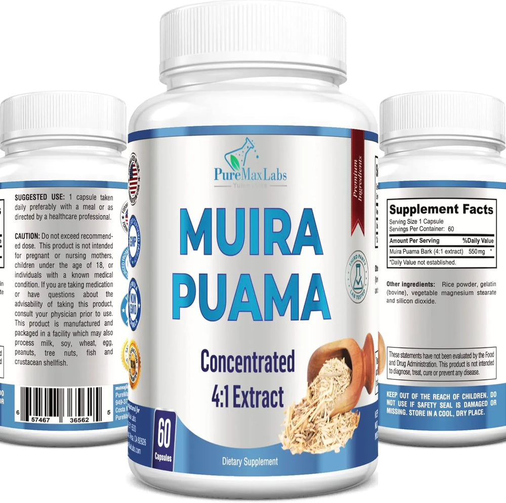 PUREMAX LABS - PureMax Labs Muira Puama 2200Mg. 60 Capsulas - The Red Vitamin MX - Suplementos Alimenticios - {{ shop.shopifyCountryName }}